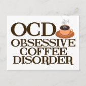 Funny Coffee Addict Postkarte (Vorderseite)