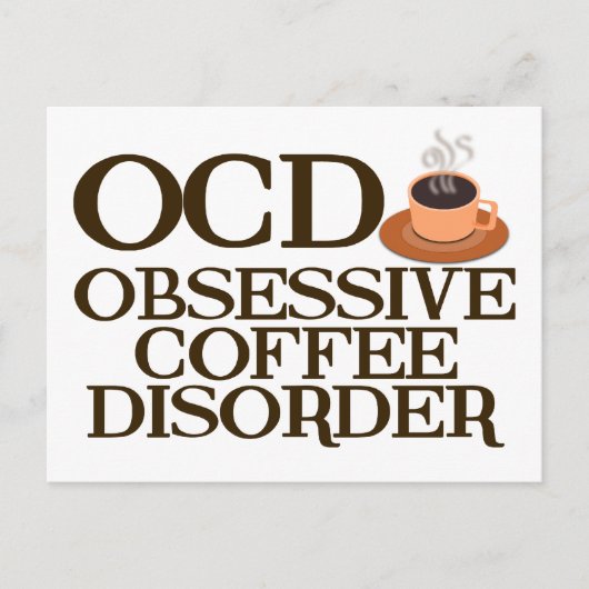 Funny Coffee Addict Postkarte (Vorderseite)