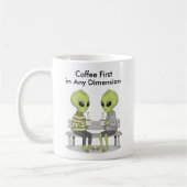 Funny Coffee and Aliens Kaffeetasse (Links)