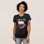 FUNNY COFFEE AND CAT LOVERS, CUP OF CAT T-Shirt (Vorne ganz)