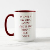 Funny Coffee Apple Zitat Tasse (Links)
