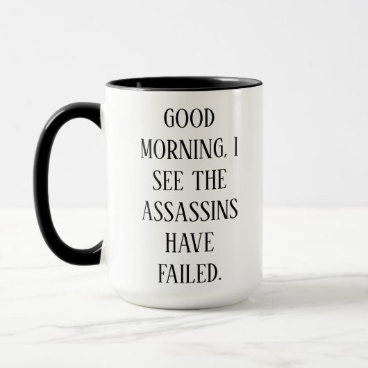Funny Coffee Assassins Versagt Tasse (Links)