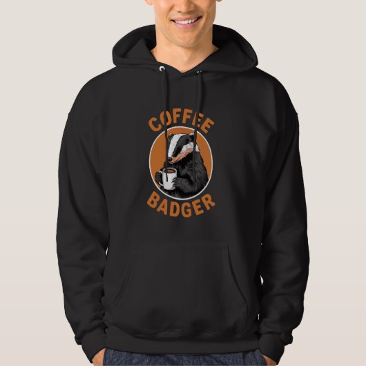 Funny Coffee Badger - Kaffeetasse Experte Hoodie (Vorderseite)