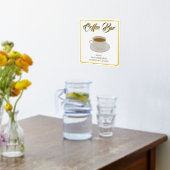 Funny Coffee Bar Text Fox Print Poster (Ablage(Küche))