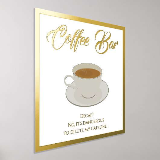 Funny Coffee Bar Text Fox Print Poster (Ablage )