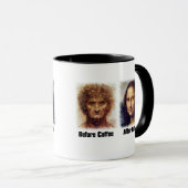 Funny Coffee Before and After - Da Vinci Mona Lisa Tasse (VorderseiteRechts)