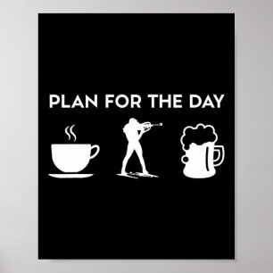 Funny Coffee Biathlon Biathlonist Bier Poster