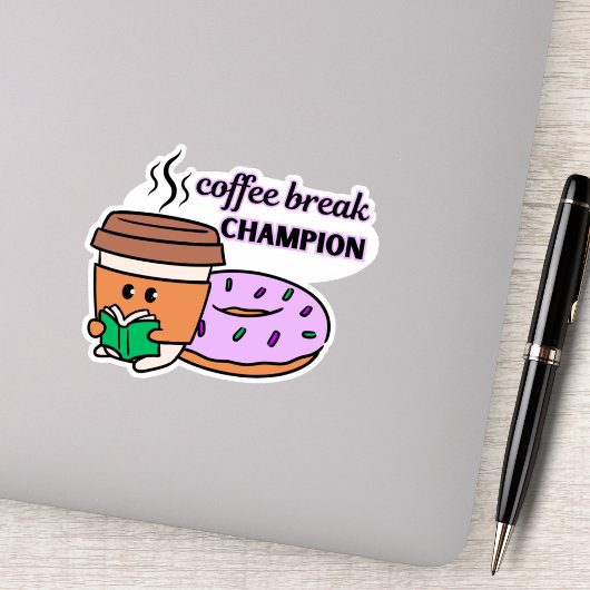 Funny Coffee Break Champion Aufkleber