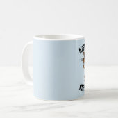 Funny Coffee Cat Tasse, "Need Right Meow" Kaffeetasse (Vorderseite Links)