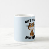 Funny Coffee Cat Tasse, "Need Right Meow" Kaffeetasse (Mittel)