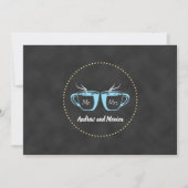 Funny Coffee Chalkboard Einladung (Rückseite)