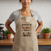 Funny Coffee Chaos & Mom Magic Lange Schürze