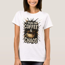 Funny Coffee Chaos Shirt - Schmetterlinge Farbe