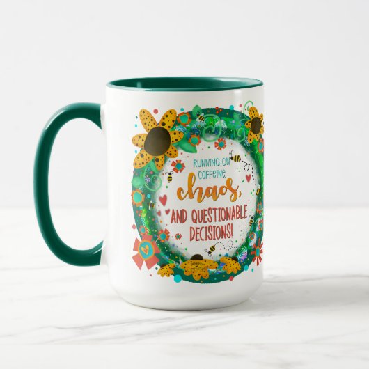 Funny Coffee Chaos Trendy Inspirivity Stylish Tasse (Links)