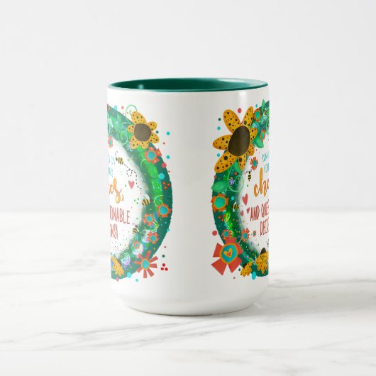 Funny Coffee Chaos Trendy Inspirivity Stylish Tasse (Zentrum)