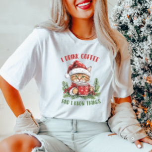 Funny Coffee Christmas Chat T - Shirt