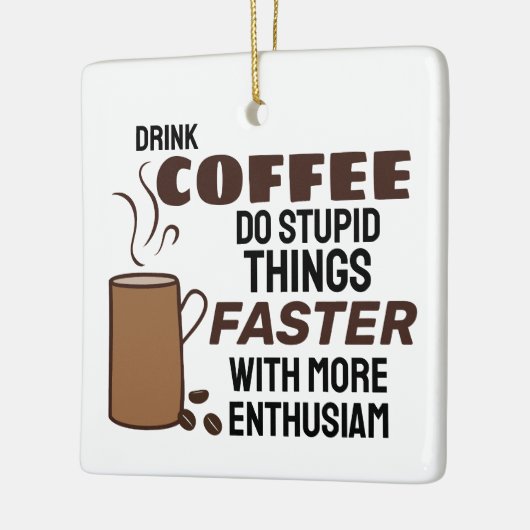 Funny Coffee Christmas Ornament (Links)