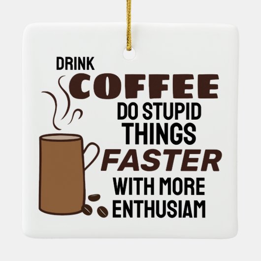 Funny Coffee Christmas Ornament (Rückseite)