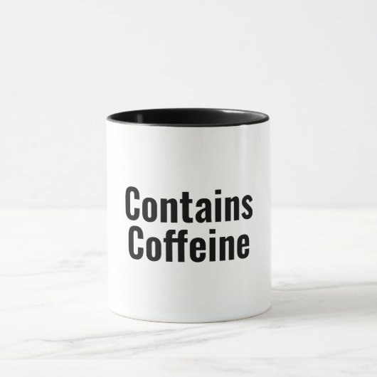 Funny coffee coffein spielen Worte Typografie Tasse (Zentrum)