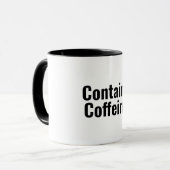 Funny coffee coffein spielen Worte Typografie Tasse (Vorderseite Links)
