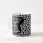 Funny Coffee Creme Cow Print Kaffeetasse (Vorderseite Links)