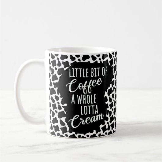 Funny Coffee Creme Cow Print Kaffeetasse (Links)