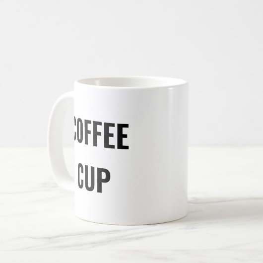 Funny Coffee Cup Mug - Plain Text - Gag Gift Kaffeetasse (Vorderseite Links)