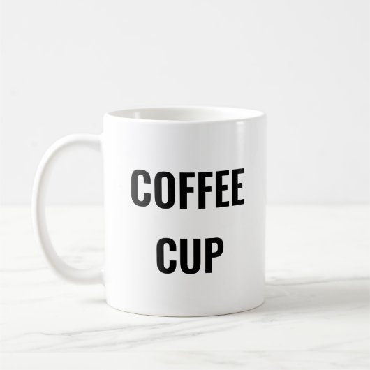 Funny Coffee Cup Mug - Plain Text - Gag Gift Kaffeetasse (Links)