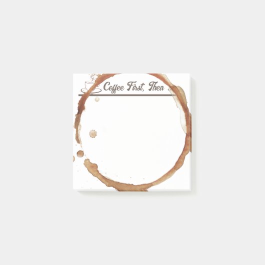 Funny Coffee dann Post-it Klebezettel (Vorderseite)