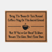 Funny Coffee Decaf Spaß Minimalistisch rustikal Fußmatte (Vorderseite)