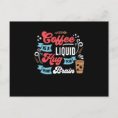 Funny Coffee Design | Kaffee für das Gehirn Postkarte (Vorderseite)