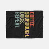 Funny Coffee Dogs Sourdough Bread Baking Sourdough Fleecedecke (Vorderseite (Horizontal))