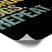 Funny Coffee Dogs Sourdough Bread Baking Sourdough Poster (Ecke)