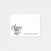 Funny Coffee Drinker - Cheers Irgendwo um 8 Uhr mo Post-it Klebezettel (Vorderseite)