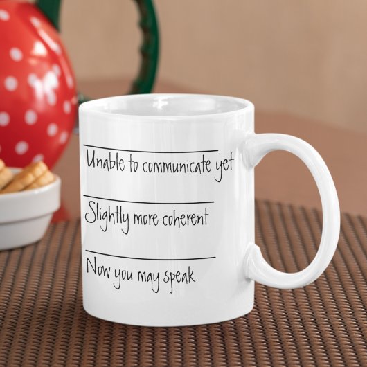 Funny Coffee Drinker Geschenk kann nicht kommunizi Kaffeetasse