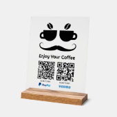 Funny Coffee Eyeglass QR Code, scannen Sie zu zahl Acrylschild (Winkel)