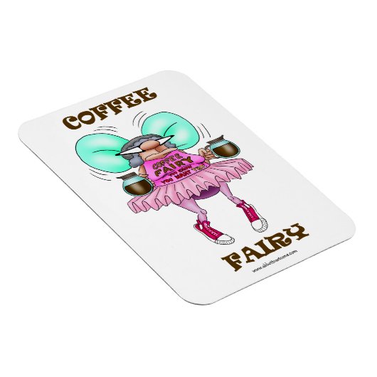 Funny Coffee Fairy Fleximagnet Magnet (Rechte Seite)