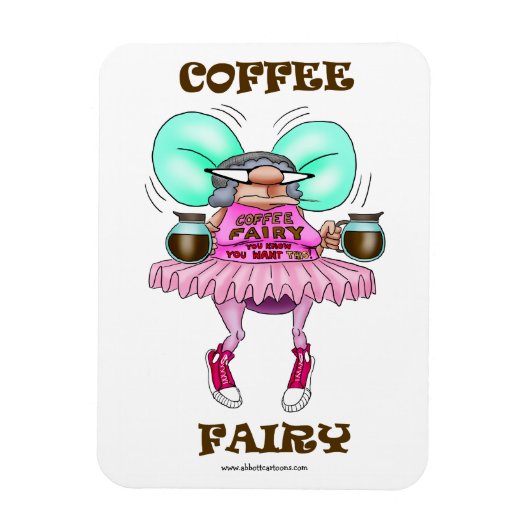 Funny Coffee Fairy Fleximagnet Magnet (Vertikal)