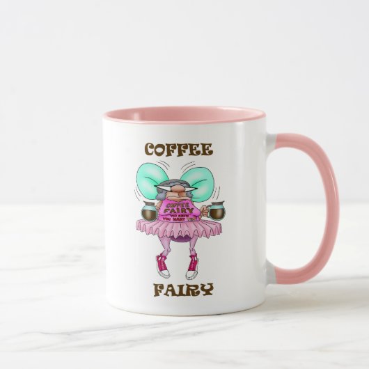 Funny Coffee Fairy Spaß Tasse (Rechts)