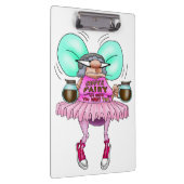 Funny Coffee Fairy Workplace Zwischenablage Klemmbrett (Rechts)