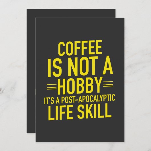 Funny Coffee Feiertagskarte (Vorne/Hinten)