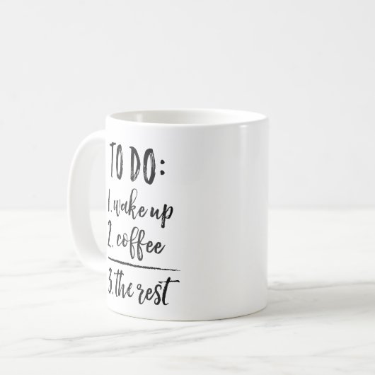 Funny Coffee First Kaffeetasse (Vorderseite Links)