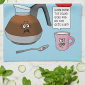 Funny Coffee Geschirrtuch (Gefaltet)