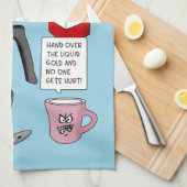 Funny Coffee Geschirrtuch (Viertel Falte)