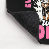 Funny Coffee Gift - Everything Is Better With Coff Mousepad (Ecke)