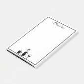 Funny Coffee Golf Wine Personalisiert Nachhinweise Post-it Klebezettel (angewinkelt)