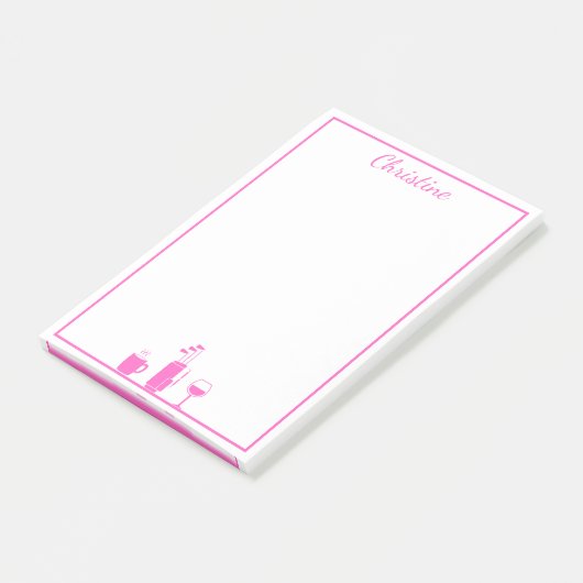 Funny Coffee Golf Wine Personalisiert Post-it Klebezettel (angewinkelt)