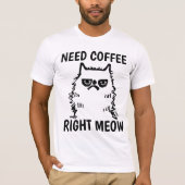 Funny Coffee Grumpy Cat T - Shirt (Vorderseite)