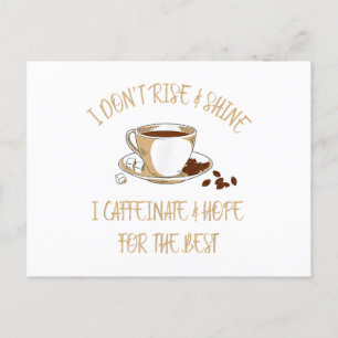 Funny Coffee - Ich bin nicht aufgewachsen und glau Feiertagspostkarte