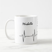 Funny Coffee is Life EKG Kaffeetasse (Links)
